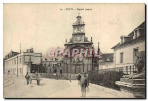 Postcard Old Lion Dijon General Hospital