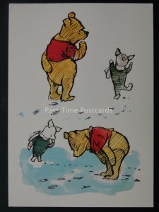 Winnie the Pooh SNOW FT PRINTS  Postcard c1980's Disney / Reflex Marketing PC109