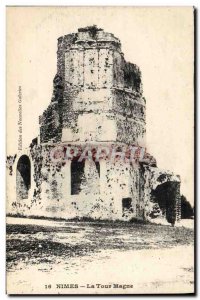 Old Postcard Nimes La Tour Magne