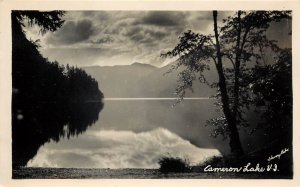 RPPC Postcard Cameron Lake Vancouver Island Canada Schwarz Photo