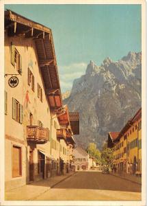 GG14302 Mittenwald Hochstrasse mit Viererspitze