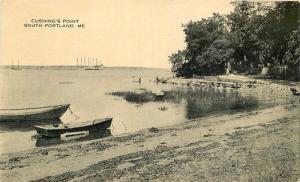 Black White Cushing's Point South Portland Maine 1916 postcard 7059