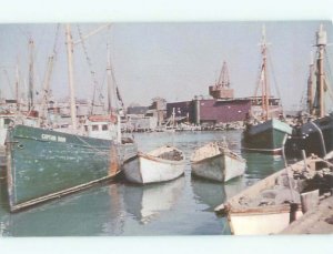 Pre-1980 FISHING BOATS IN THE HARBOR Gloucester - Near Boston MA AF4594@