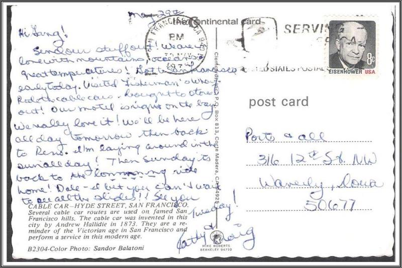 California, San Francisco Cable Car - [CA-163X]