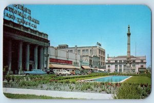 Racine Wisconsin WI Postcard Monument Square Exterior View c1960 Vintage Antique