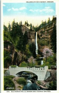 Bridges Postcard Benson and Highway Bridges Multnomah Falls Oregon