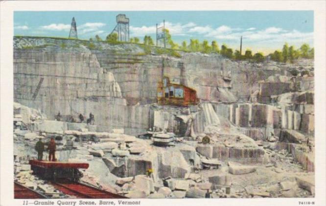 Vermont Barre Typical Granite Quarry Curteich