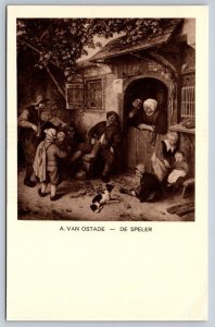 The Fiddler - Art Postcard By Adriaen Van Ostade