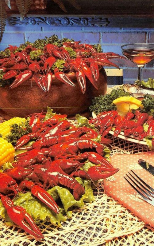 Advertising  SUPERIORLAND LOBSTERS  Table Full Of Lobsters  Chrome Postcard