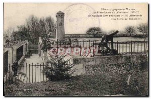 Old Postcard Army War of 1870 Champigny sur Marne The platform of the monument
