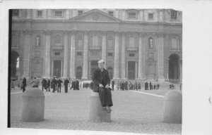 RPPC AMERICAN SOLDIER'S IN EUROPE MILITARY REAL PHOTO POSTCARD