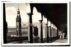 Modern Postcard Hamburg Rathaus mit Arkaden