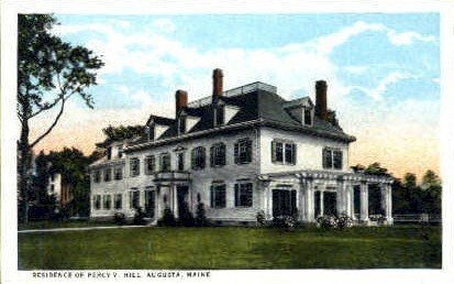 Residence of Percy V. Hill - Augusta, Maine ME  