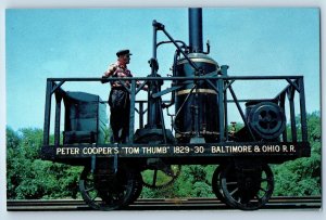 1960 Baltimore Maryland MD Postcard Tom Thumb Replica Ohio Transportation Museum