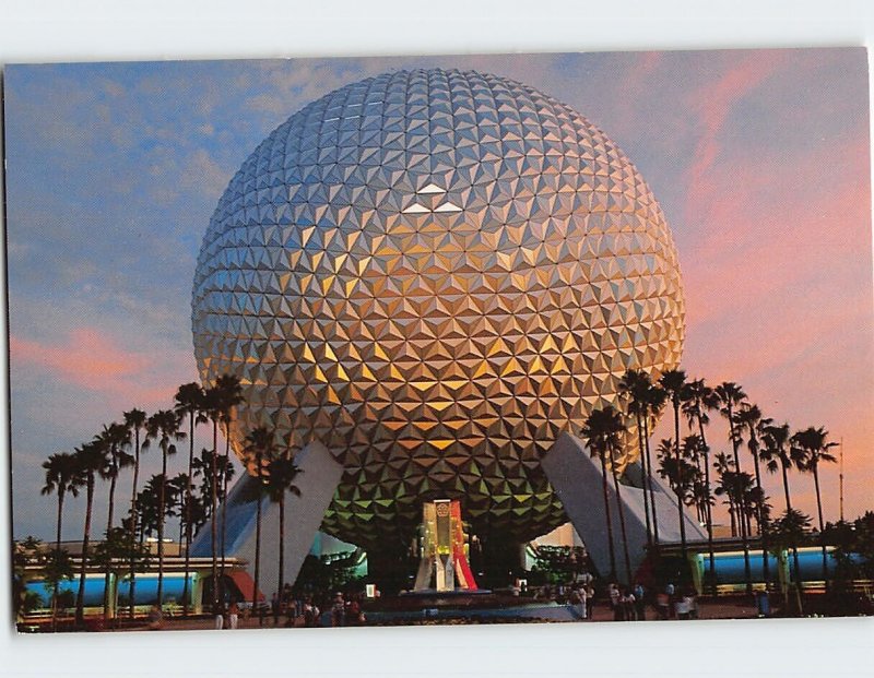 Postcard Spaceship Earth, Epcot, Walt Disney World, Lake Buena Vista ...