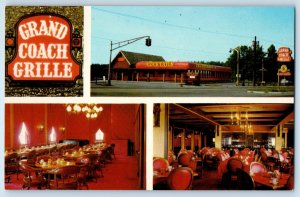 c1960 Maple Shade New Jersey NJ Postcard Grand Coach Grille Route 73 Multi View