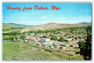 c1950's Air View Howdy From Dubois Wyoming WY Vintage Unposted Postcard