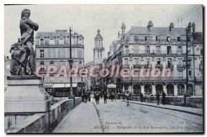 Old Postcard Angers Perspective De La Rue Beaurepaire
