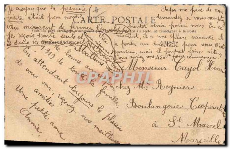 Old Postcard Fancy (drawing hand) Woman