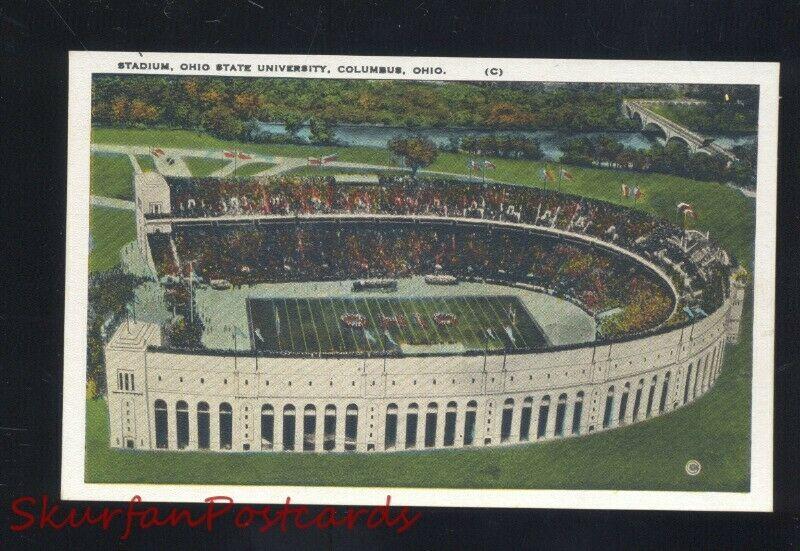 OHIO STATE UNIVERSITY BUCKEYES FOOTBALL STADIUM COLUMBUS OLD VINTAGE POSTCARD