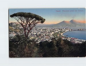 Postcard Panorama preso dal Vomero Naples Italy