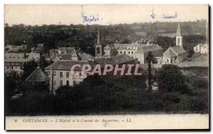 Old Postcard Coutances L & # 39Hopital and the Convent of the Augustinian