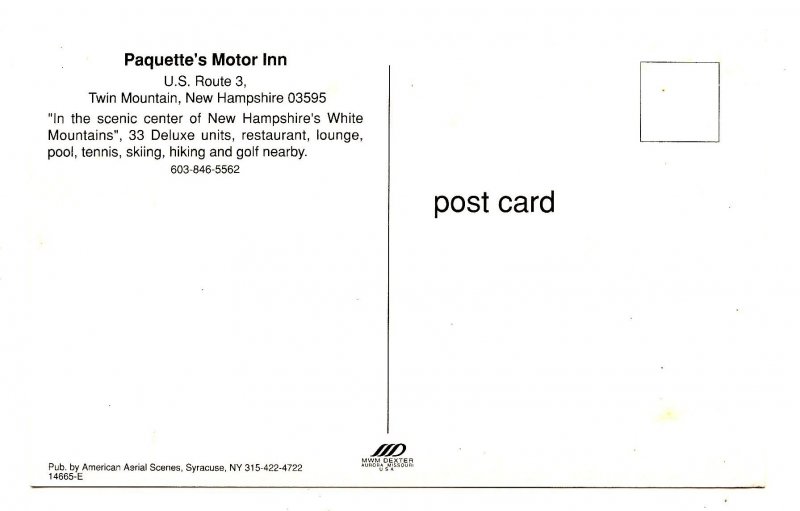 NH - Twin Mountain. Paquette's Motor Inn