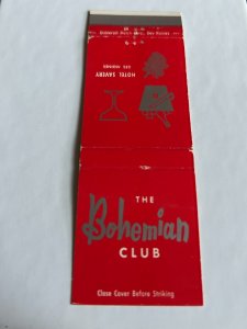Vintage Matchbook Cover The Bohemian Club Hotel Savery Des Moines, Iowa MB183