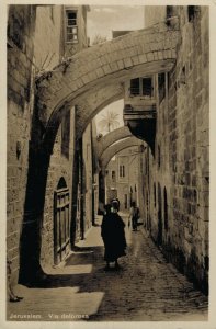 Israel Jerusalem Via Dolorosa RPPC 07.40