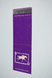 Hollywood Park Thoroughbred Racing 20 Strike Matchbook Cover