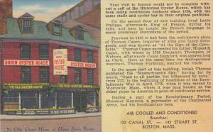 Union Oyster House Restaurant Boston Massachusetts 1950