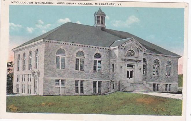 Vermont Middlebury McCullough Gymnasium Middlebury College