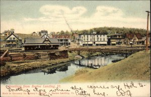 Barton Landing Vermont VT Greetings Town View c1910 Vintage Postcard