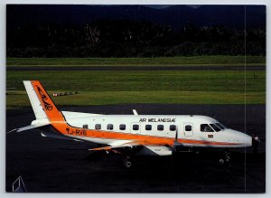 Airplane Postcard Air Melanesiae Airlines Airways Embraer 110P1 Bandeirante FP2