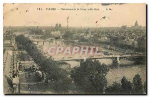 Old Postcard Paris Panorama of the Seine east coast