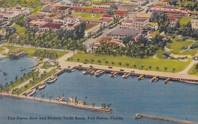 Florida Fort Pierce New and Modrn Yacht Basin 1952