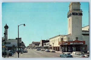 Merced California CA Postcard Street Scene West Seventeenth Street 1960's Cars