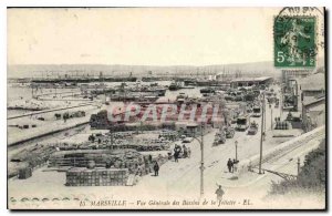 Old Postcard Marseille Vue Generale of the Joliette Basins