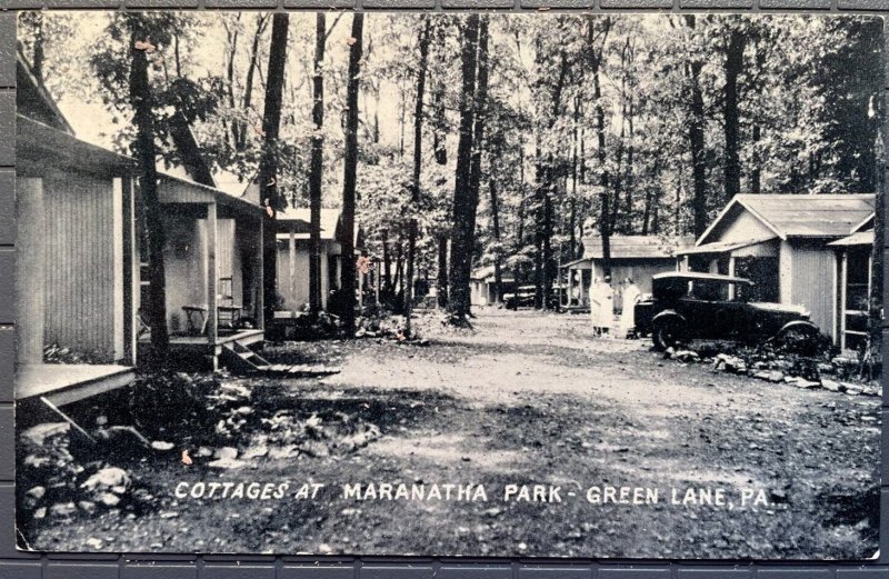 Vintage Postcard 1940's Maranatha Park (Pentecostal Camp) Green Lane PA