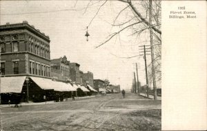 Billings Montana Street Scene c1930-50s c1900-20s Vintage Postcard