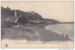 Loir-et-Cher, Les Bords de la Loire a Chaumont, l'Eglise et le Chateau, Franc...