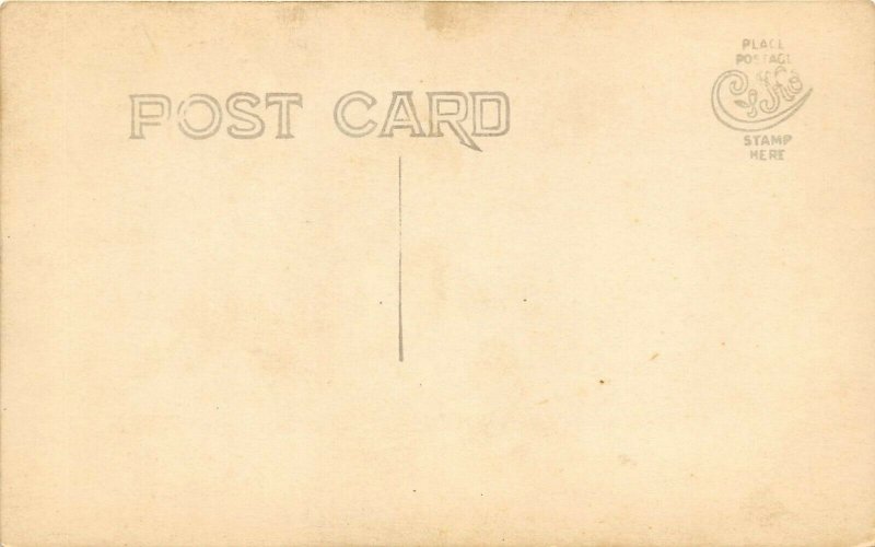 c1910 RPPC Real Photo Postcard Men In Suits Ties Holding Hats