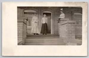 Nurse Woman Girl Hospital Nebraska RPPC Davidson Family Long Pine Postcard A33