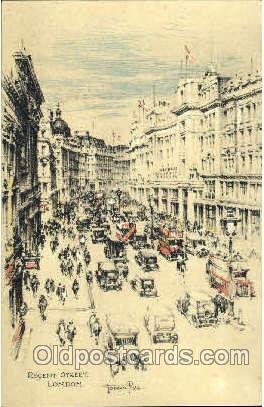 Regent Street, London, Artist Joseph Pike, Unused 