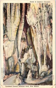 Scene in Queens Chamber Carlsbad Cavern National Park New Mexico Postcard