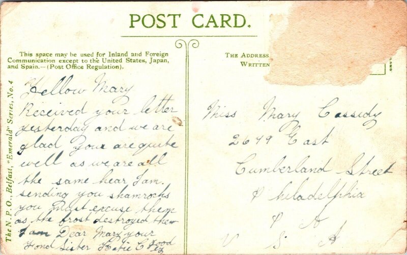 Greetings From Newry CoDown Postcard WOB Note Belfast