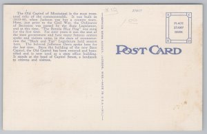 Government Building~Old Capitol @ Jackson Mississippi~Vintage Postcard