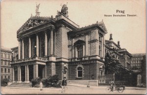 Czech Republic Prague, Prag Neues Deutsches Theater Vintage Postcard C184