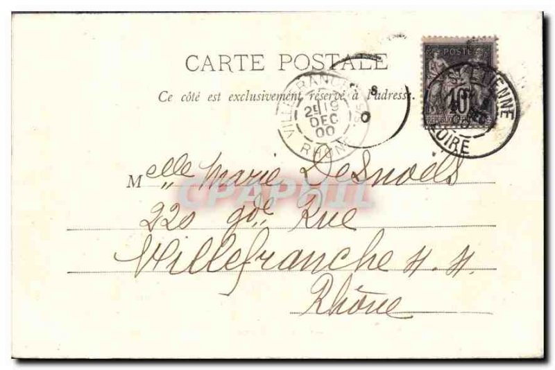 Postcard Old Saint Etienne City Hall