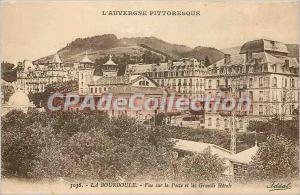 Old Postcard La Bourboule View the post and the Great Hotels